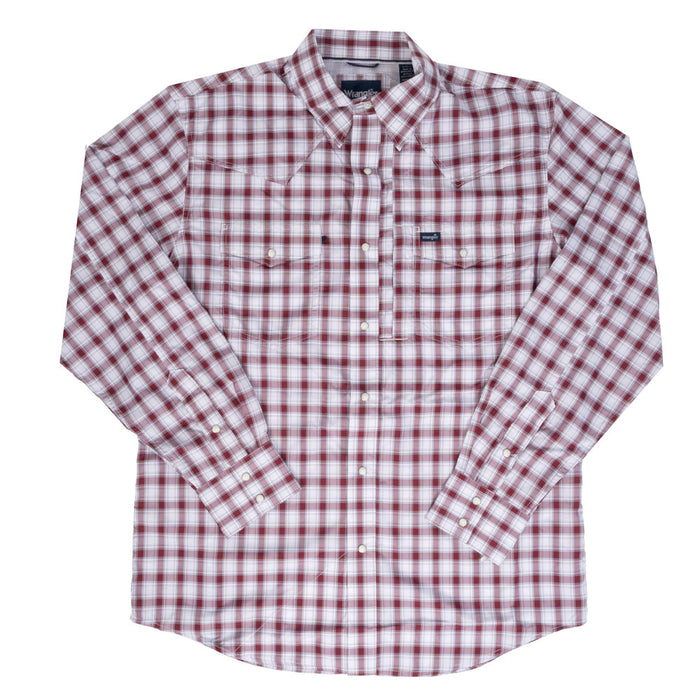 Wrangler Men's Plaid Pearl Snap Shirt MEN - Clothing - Shirts - Long Sleeve Wrangler