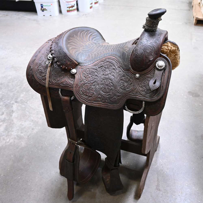 14.5" USED JOHN BOYD ROPING SADDLE Saddles - Used Boyd's Saddle Shop