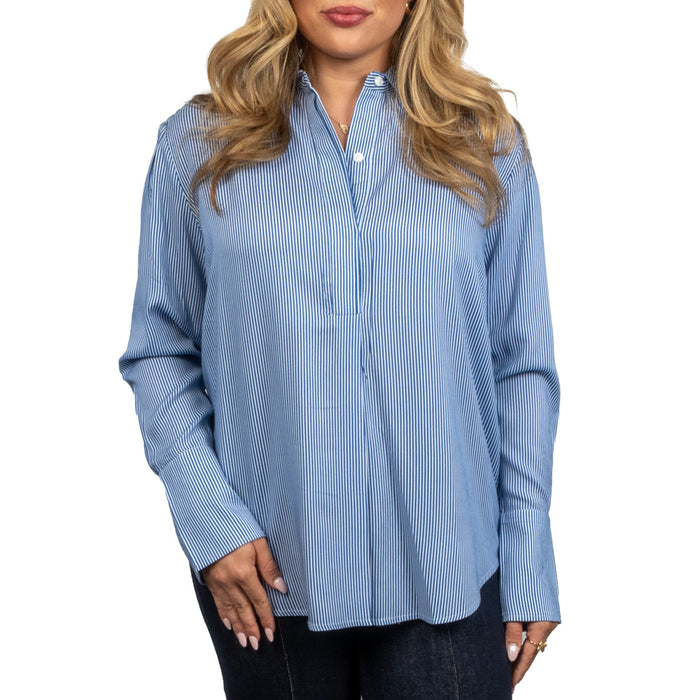 Catherine Gee Daria Boyfriend Stripe Top WOMEN - Clothing - Tops - Long Sleeved Catherine Gee