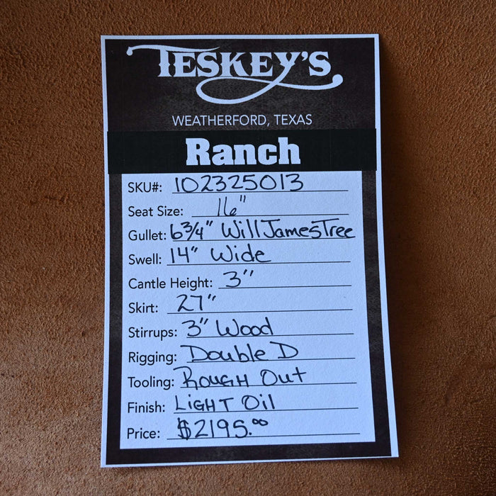 16" TESKEY'S RANCH SADDLE