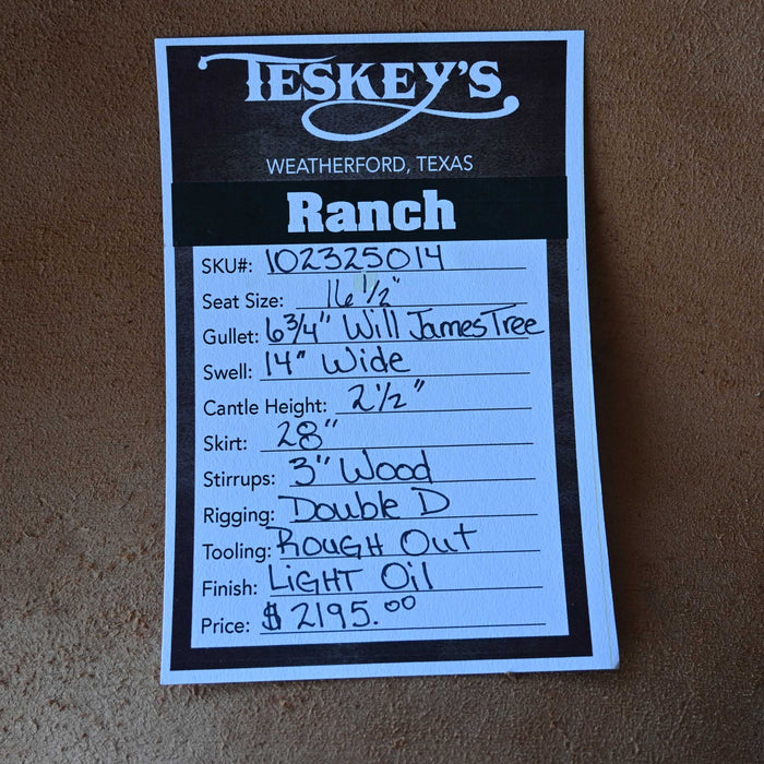16.5" TESKEY'S RANCH SADDLE