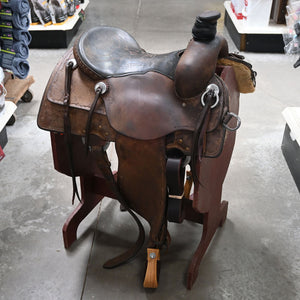 15.5" USED HAL EVANS RANCH SADDLE Saddles - Used Hal Evans