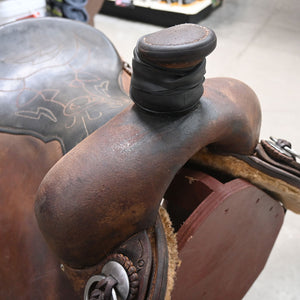 15.5" USED HAL EVANS RANCH SADDLE Saddles - Used Hal Evans