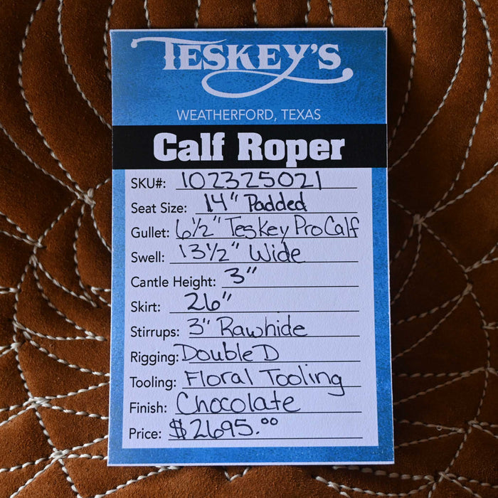 14" TESKEY'S CALF ROPING SADDLE