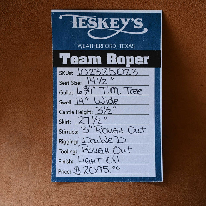 14.5" TESKEY'S TEAM ROPING SADDLE