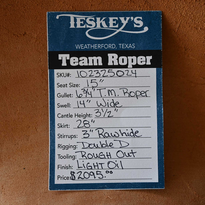 15" TESKEY'S TEAM ROPING SADDLE