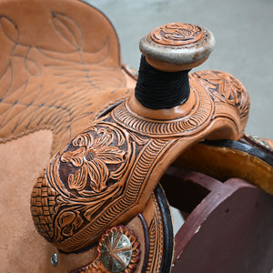 13.5" TESKEY'S TEAM ROPING SADDLE Saddles - New Teskey's Saddlery