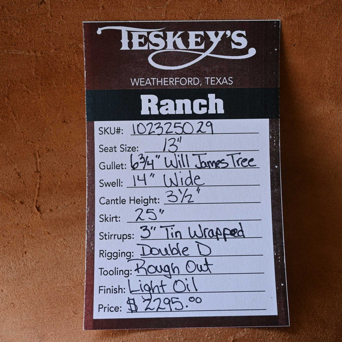 13" TESKEY'S YOUTH RANCH SADDLE
