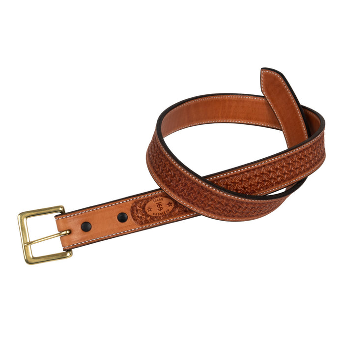 Texas Saddlery Men's Saddle Tan Spider Belt MEN - Accessories - Belts & Suspenders Texas Saddlery
