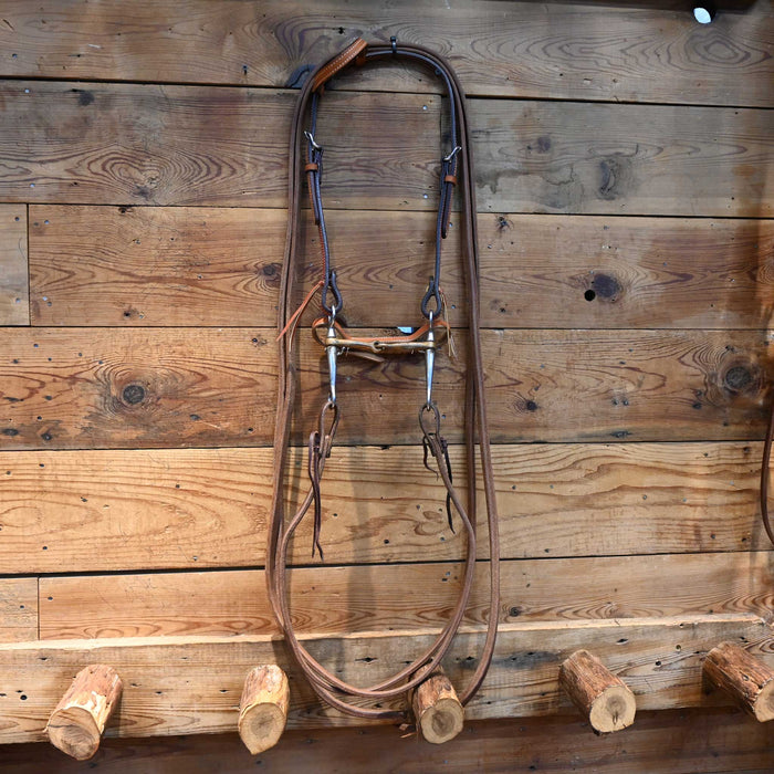 Copper Snaffle Bit Bridle Rig