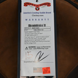 15" CIRCLE Y SUNFLOWER FLEX2 TRAIL SADDLE Saddles - New Circle Y Saddlery