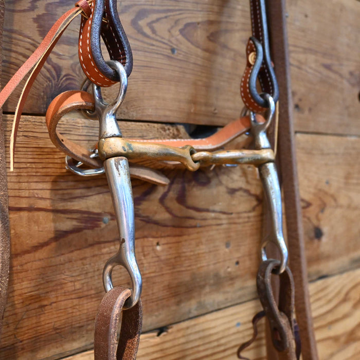 Copper Snaffle Bit Bridle Rig