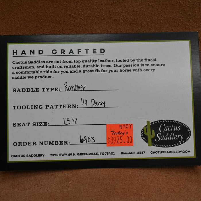 13.5" CACTUS RANCH SADDLE