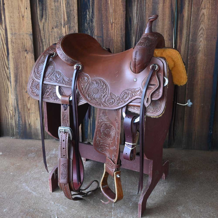 16.5" DEMO JEFF SMITH BEAU GALYEAN CUTTING SADDLE Saddles - Used Jeff Smith