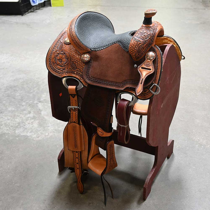 13" TESKEY'S YOUTH CALF ROPING SADDLE Saddles - New Teskey's Saddlery