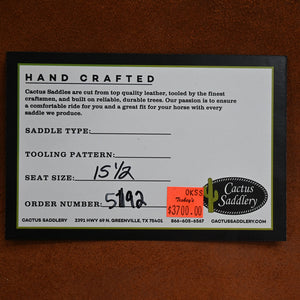 15.5" CACTUS RANCH SADDLE Saddles - New CACTUS SADDLERY