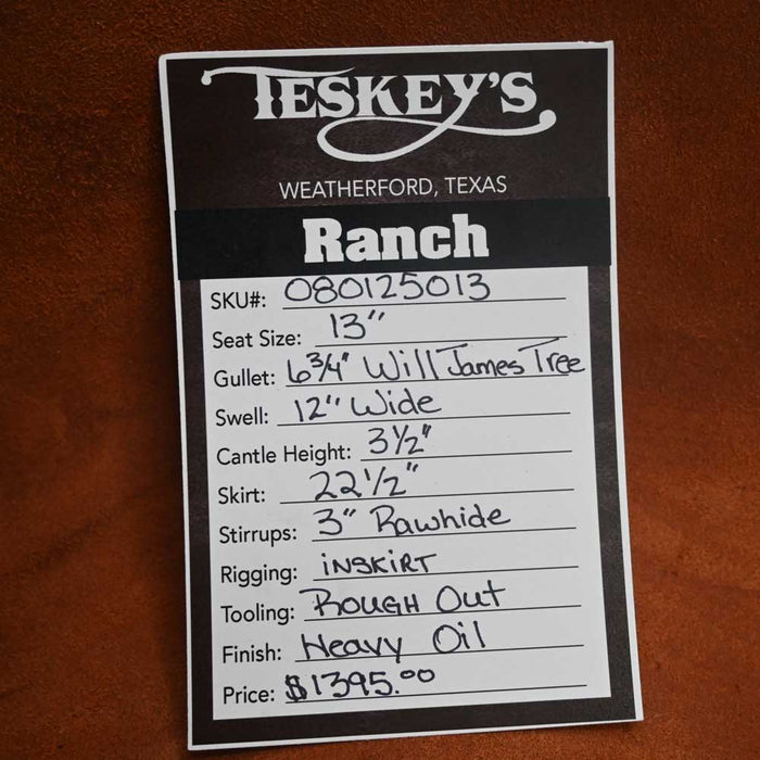 13" TESKEY'S YOUTH STRIP DOWN RANCH SADDLE Saddles - New Teskey's Saddlery