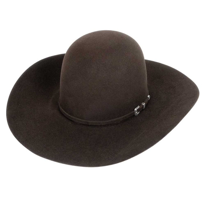 American 10X Chocolate 4 1/2" Open Crown Felt Hat HATS - FELT HATS American Hat Co.