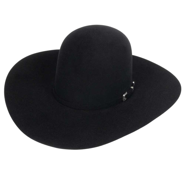 American 10X Black 4 1/2" Open Crown Felt Hat HATS - FELT HATS American Hat Co.