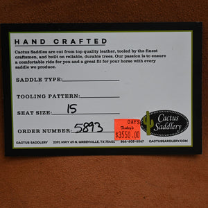 15" CACTUS RANCH SADDLE