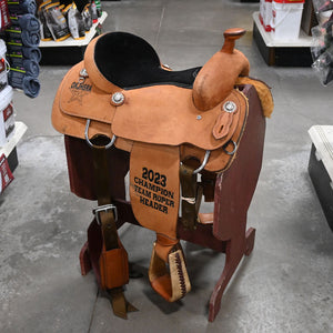 15.5" USED SLONE TEAM ROPING SADDLE