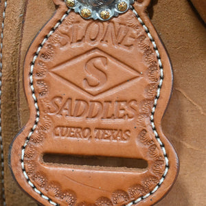 15.5" USED SLONE TEAM ROPING SADDLE