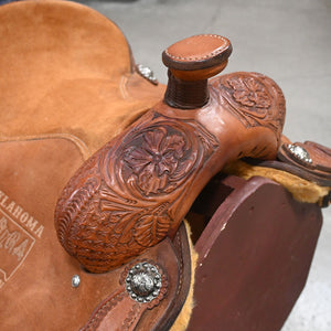 14" USED SLONE ROPING SADDLE