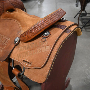 14" USED SLONE ROPING SADDLE