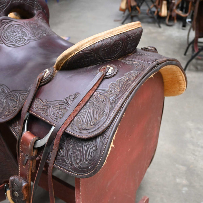 15.5" USED JEFF SMITH RANCH CUTTER SADDLE