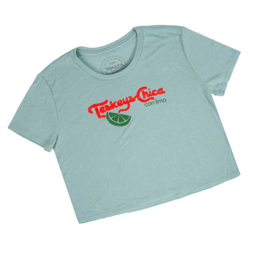 Teskey's Chica Flowy Crop Tee - Dusty Blue TESKEY'S GEAR - SS T-Shirts Teskey's