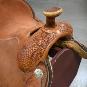 14" USED TESKEY'S ROPING SADDLE