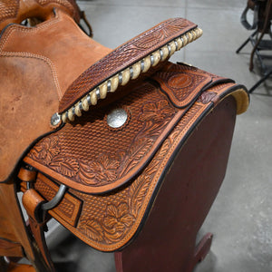 14" USED TESKEY'S ROPING SADDLE