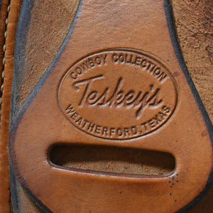 14" USED TESKEY'S ROPING SADDLE