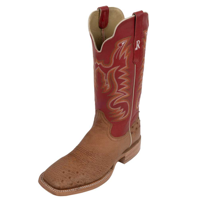 R. Watson Men's Cognac Smooth Ostrich Boot - FINAL SALE MEN - Footwear - Western Boots R Watson