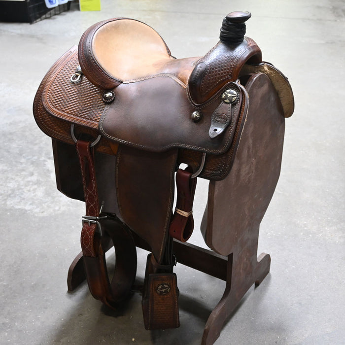 14.5" USED HW ROPING SADDLE Saddles - Used HW Leather Co.