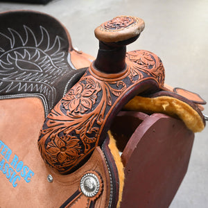 15" USED CORRIENTE TEAM ROPING SADDLE
