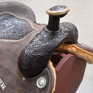 15.5" USED CORRIENTE TEAM ROPING SADDLE