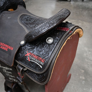 15" USED CORRIENTE TEAM ROPING SADDLE
