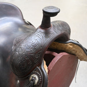 16" USED JEFF SMITH RANCH CUTTER SADDLE
