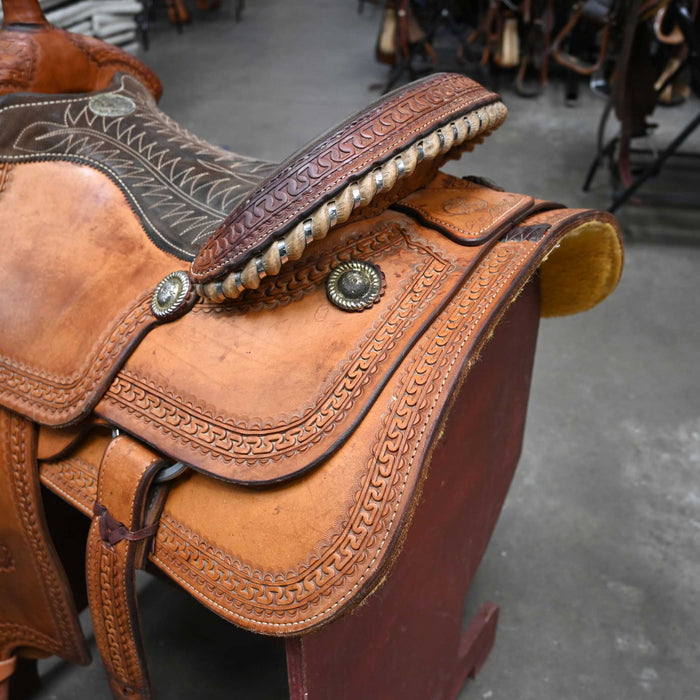 16" USED BILLY COOK TEAM ROPING SADDLE