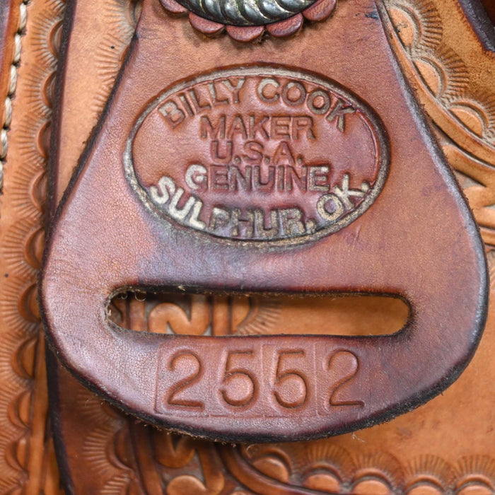 16" USED BILLY COOK TEAM ROPING SADDLE