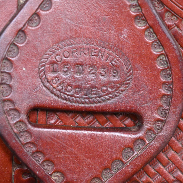 15.5" USED CORRIENTE TEAM ROPING SADDLE