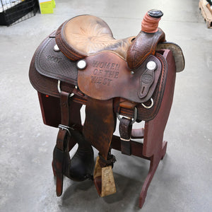 14" USED LAZY L ROPING SADDLE Saddles - Used Lazy L