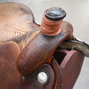 14" USED LAZY L ROPING SADDLE Saddles - Used Lazy L