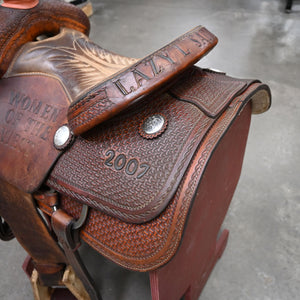 14" USED LAZY L ROPING SADDLE Saddles - Used Lazy L