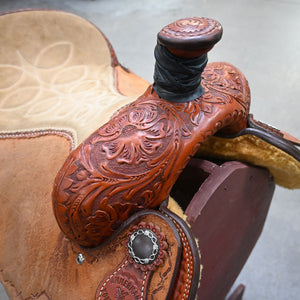 15.5" USED AMMERMAN ROPING SADDLE