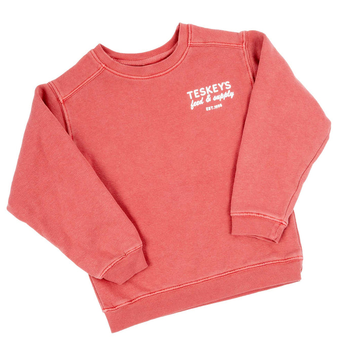 Teskey's Youth Feed & Supply Hereford Crewneck Sweatshirt - Red TESKEY'S GEAR - Youth Hoodies Teskey's