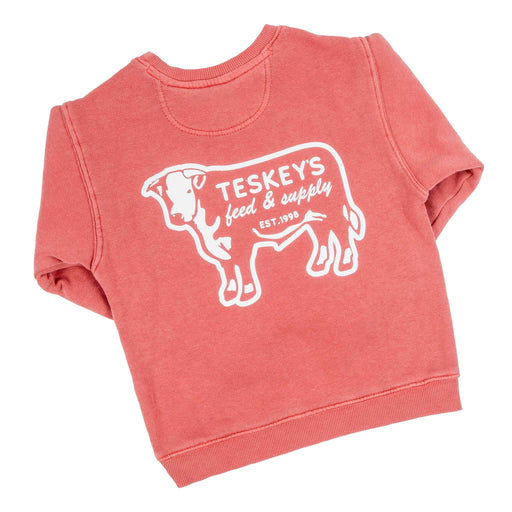 Teskey's Youth Feed & Supply Hereford Crewneck Sweatshirt - Red TESKEY'S GEAR - Youth Hoodies Teskey's
