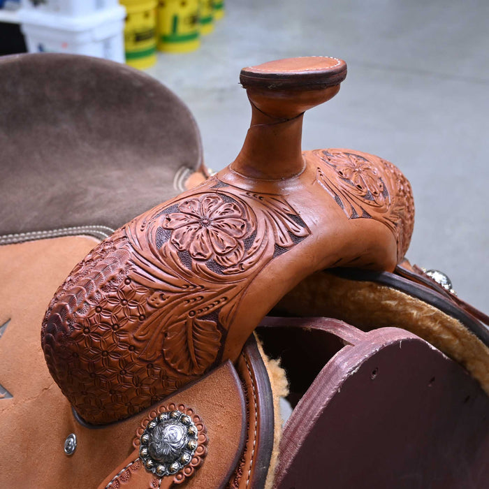 13" USED SLONE SADDLE TEAM ROPING SADDLE