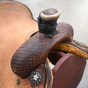 15" USED PATRICK SMITH ROPING SADDLE